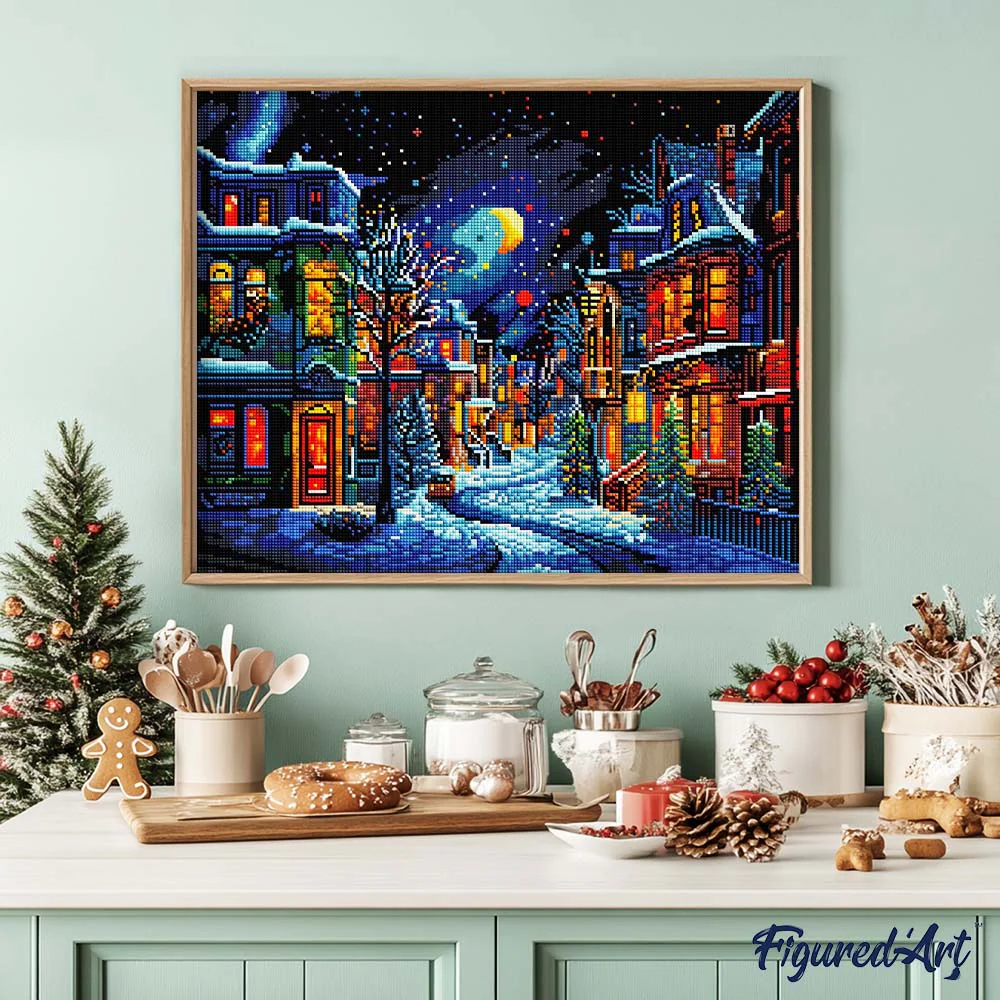 Diamond Painting - Crescent Over Winter - Image 2