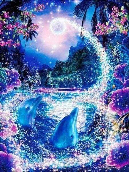 Diamond Painting - Dolphins and Enchanted River