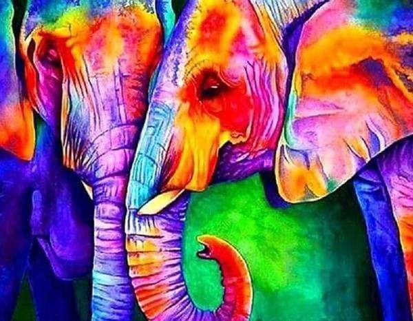 Diamond Painting - Elephant Couple