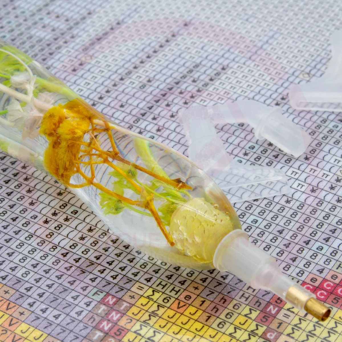 Diamond Painting Ergonomic Premium Pen Green Orange Plants - Image 2