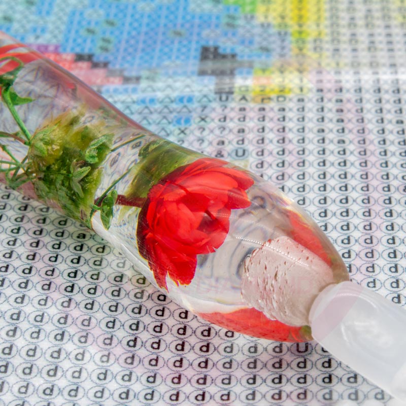 Diamond Painting Ergonomic Premium Pen Red Flowers - Image 6