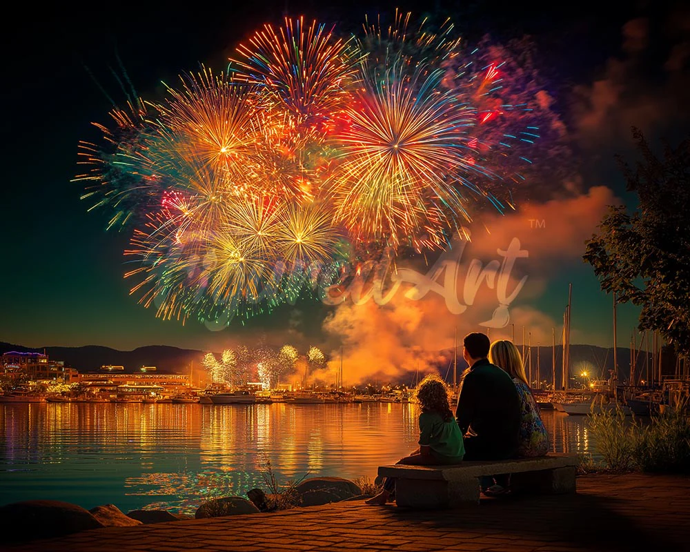 Diamond Painting - Family and Fireworks