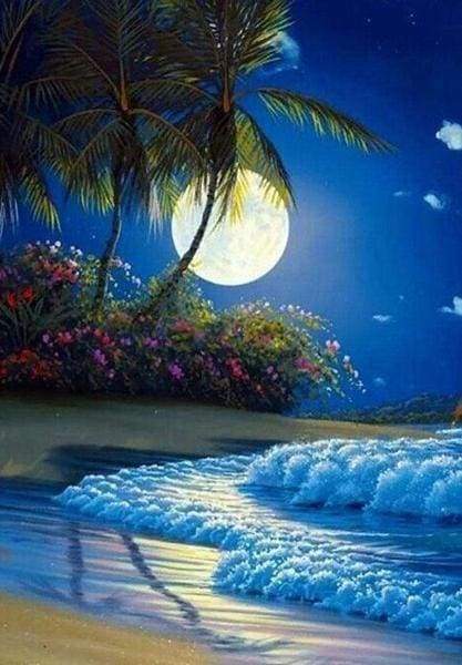 Diamond Painting - Full beachfront Moon