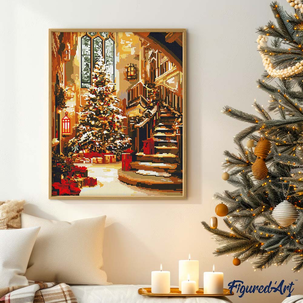Diamond Painting - Grand Christmas Hall 40x50cm canvas already framed - Image 2