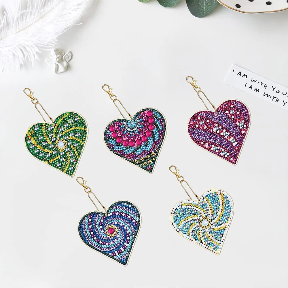 Diamond Painting Heart Pendant 5pc Set 5 - Image 6