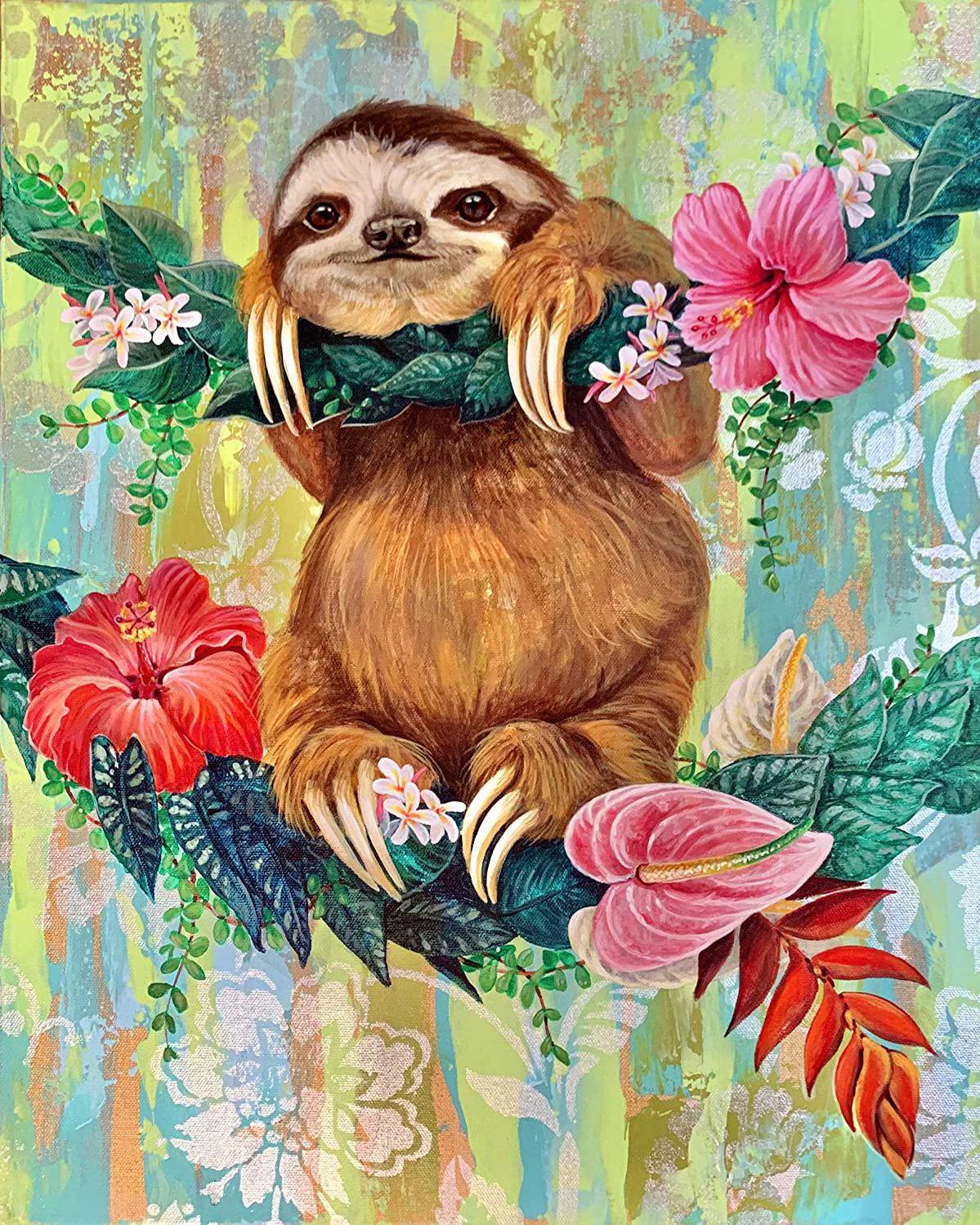Diamond Painting - Lazy on a flowery Branch