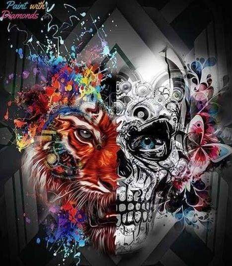 Diamond Painting - Lion and Skull