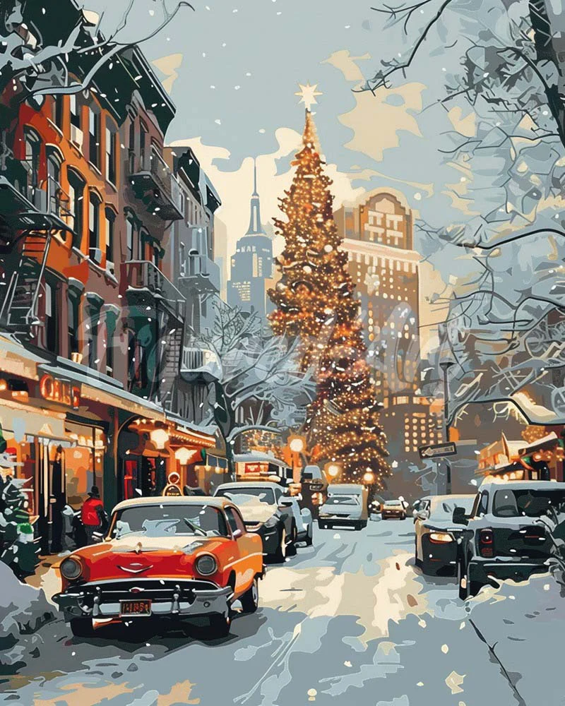 Diamond Painting - New York Winter Street