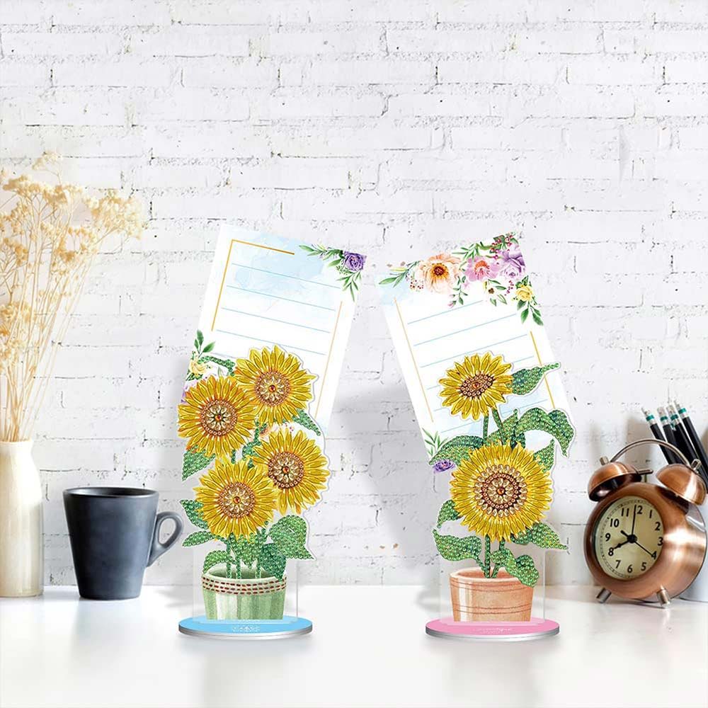 Diamond Painting Note Holder Sunflowers 2 Piece Set - Image 3