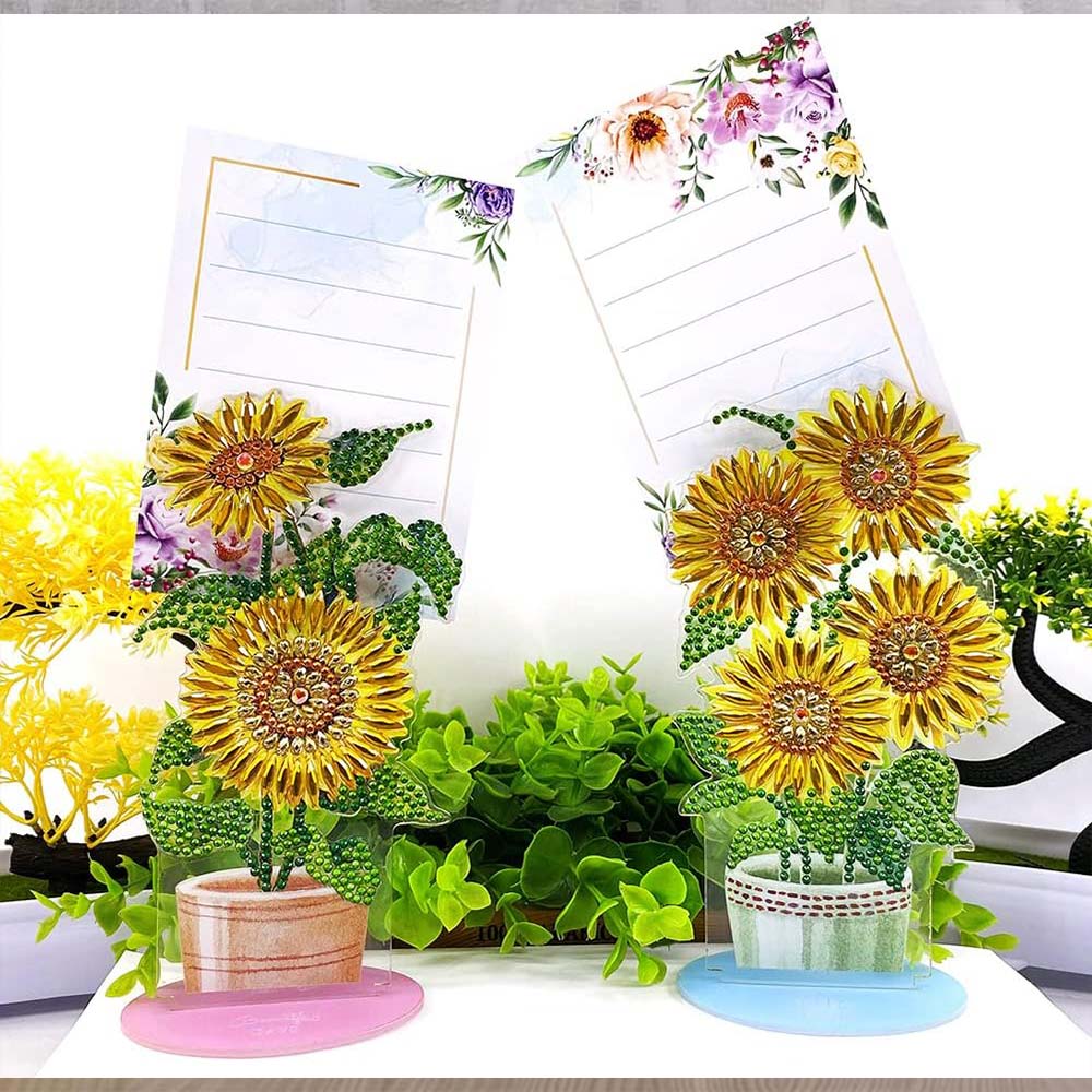 Diamond Painting Note Holder Sunflowers 2 Piece Set - Image 4