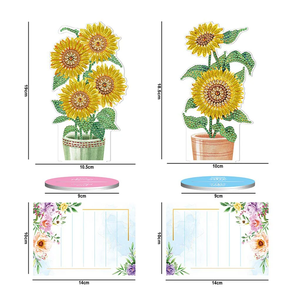 Diamond Painting Note Holder Sunflowers 2 Piece Set - Image 6