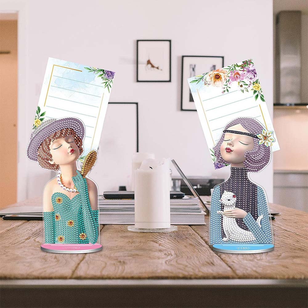 Diamond Painting Note Holder Women 2 Piece Set - Image 3