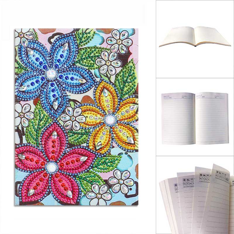 Diamond Painting Notebook Flowers design - Image 2