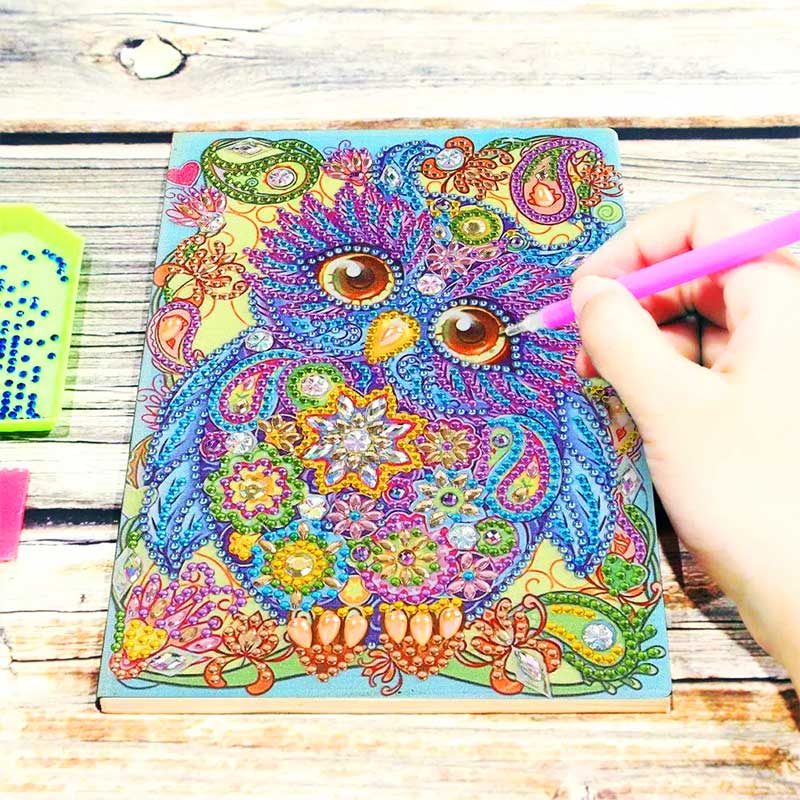 Diamond Painting Notebook Owl - Image 3