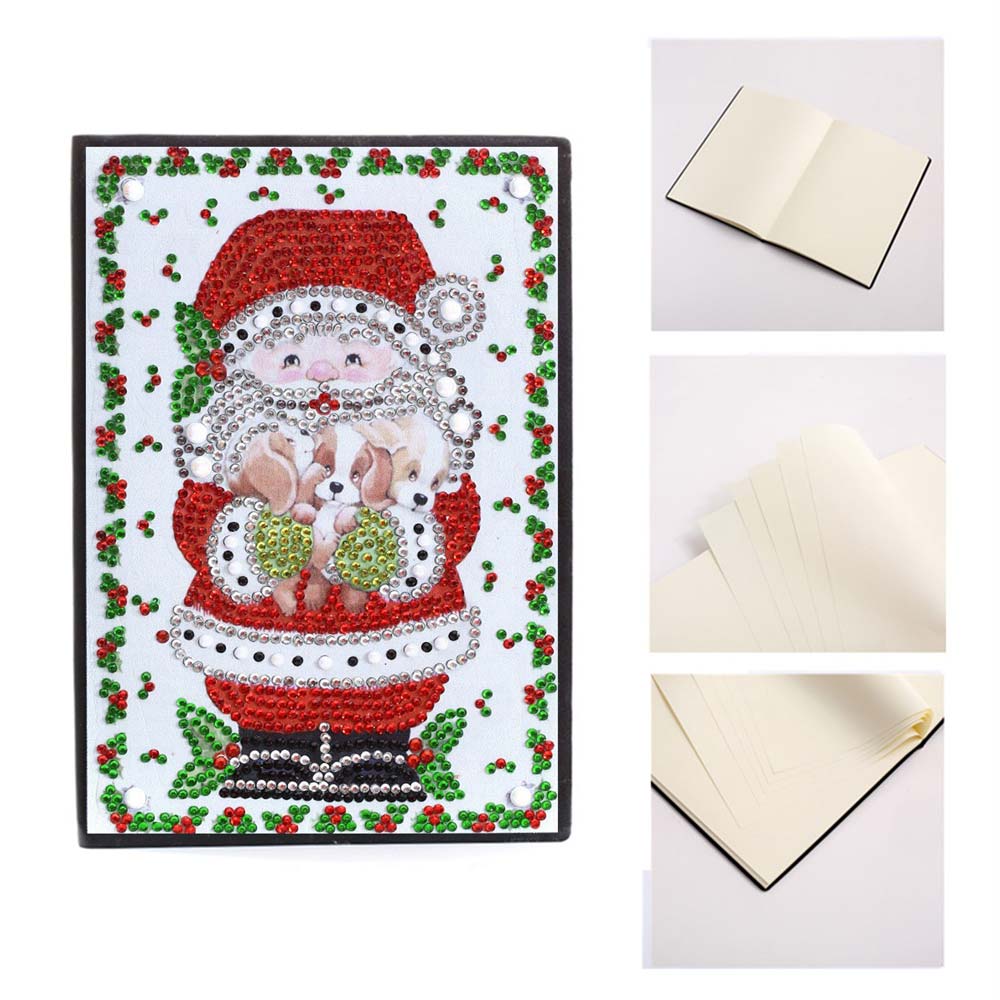 Diamond Painting Notebook Santa Claus with Puppies - Image 5