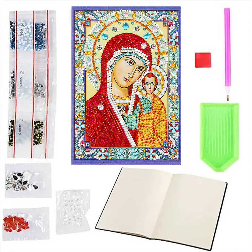 Diamond Painting Notebook Virgin Mary with Jesus - Image 6