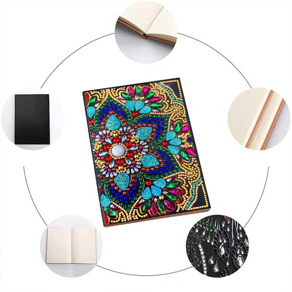 Diamond Painting Notebook with Flower - Image 4