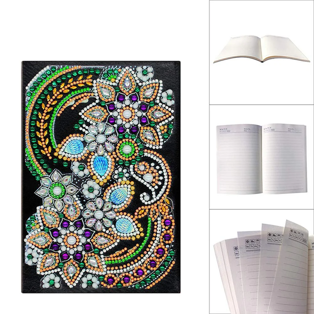 Diamond Painting Notebook with Flowers - Image 4