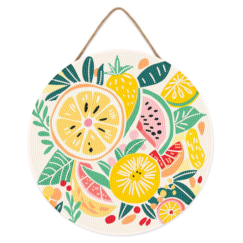 Diamond Painting on Wood Slice - Fruits - Image 2