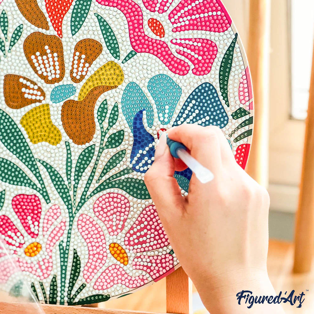 Diamond Painting on Wood Slice - Provence Spring - Image 7