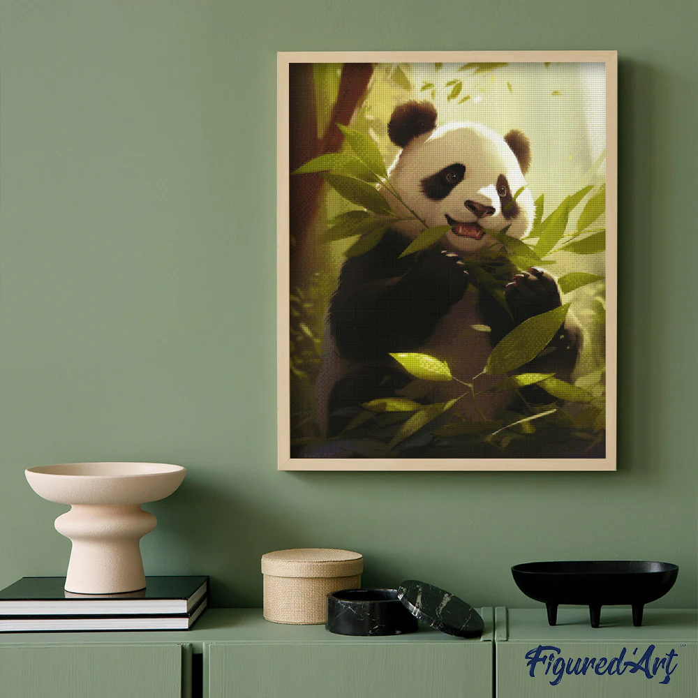 Diamond Painting - Panda Munching - Image 2
