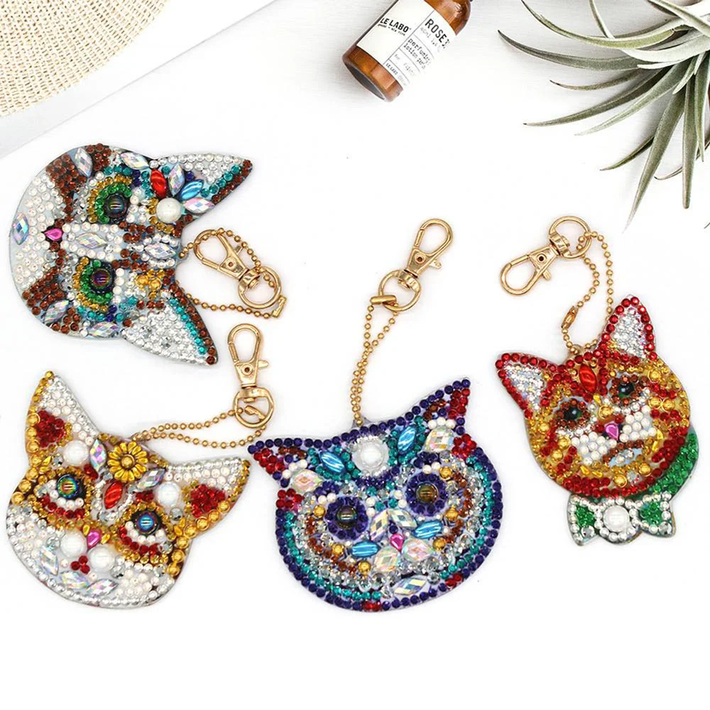 Diamond Painting Pendant Cats 4 piece Set - Image 2