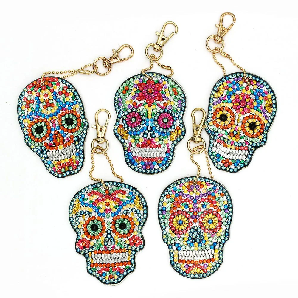 Diamond Painting Pendant Skull 5 Piece Set