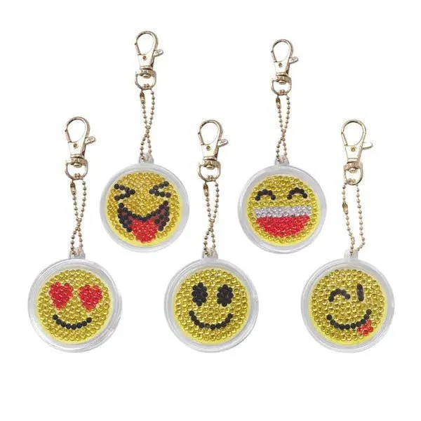 Diamond Painting Pendant Smiley 5 Piece Set