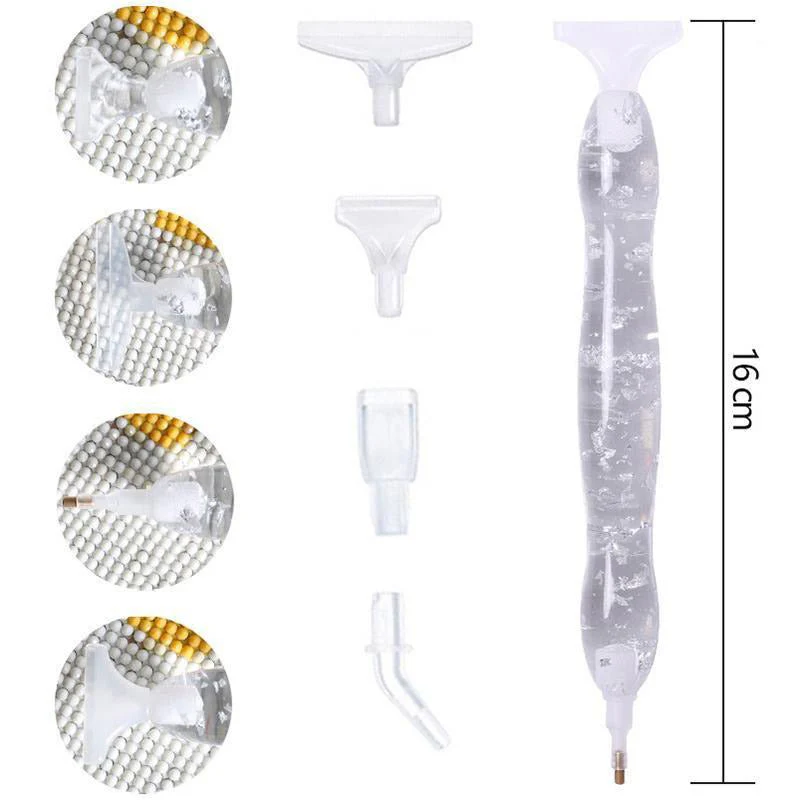Diamond Painting Premium Ergonomic Pen Leaf Silver Accessory - Image 2