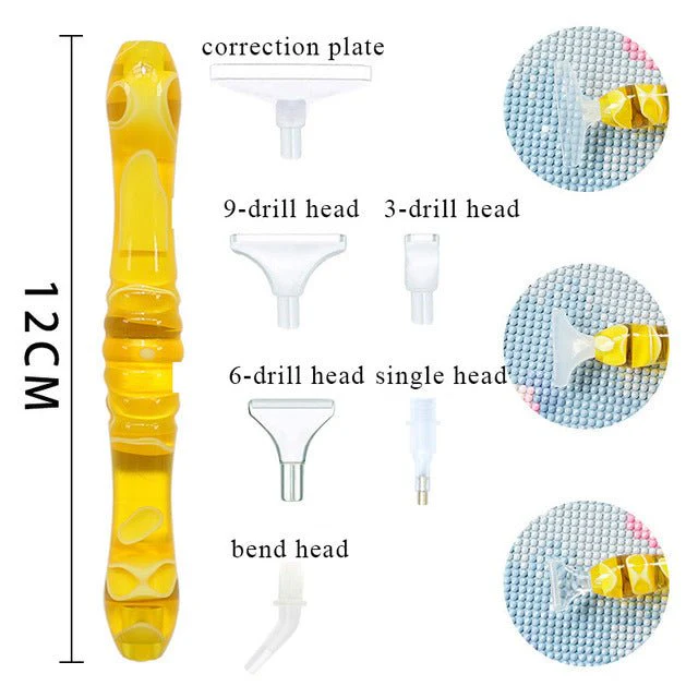 Diamond Painting Premium Pen Yellow 5 Variations - Image 2
