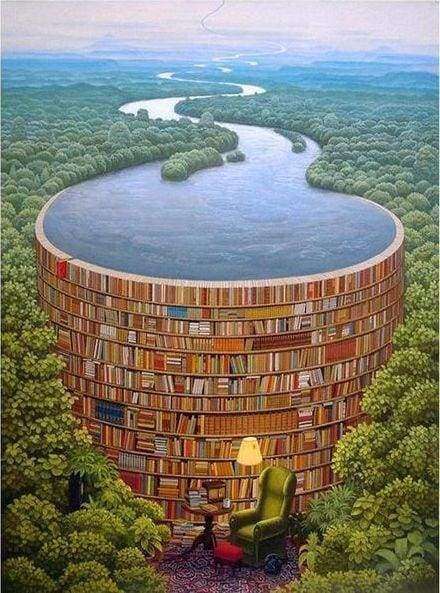 Diamond Painting - River and Library
