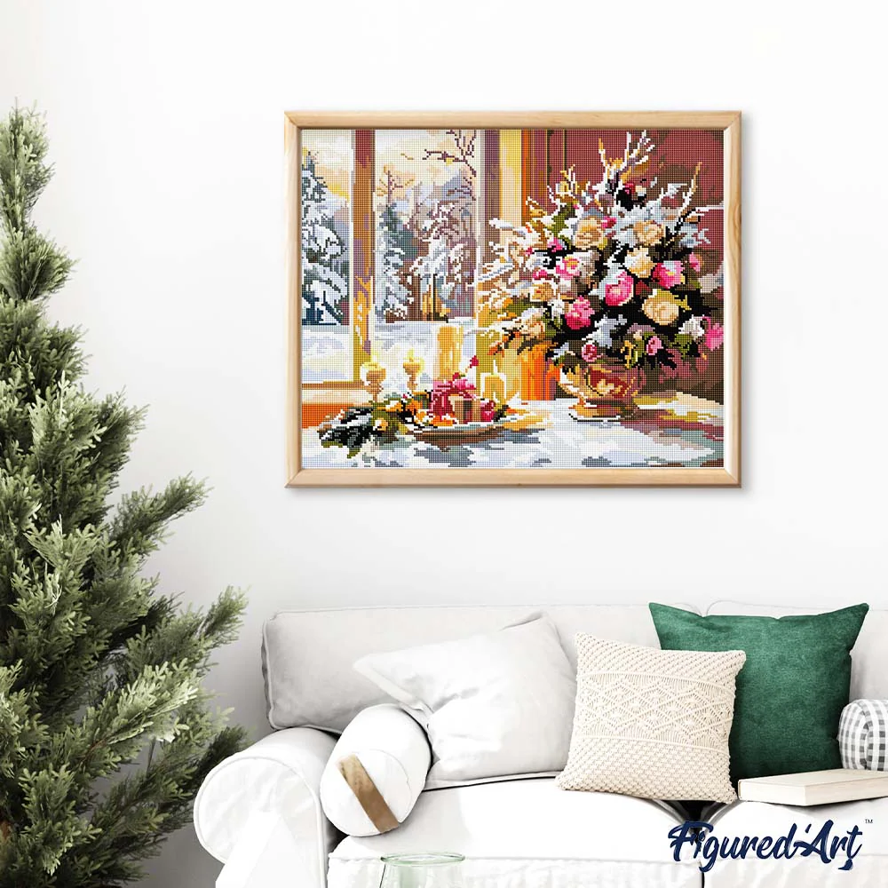 Diamond Painting - Romantic Christmas Eve 40x50cm canvas already framed - Image 2