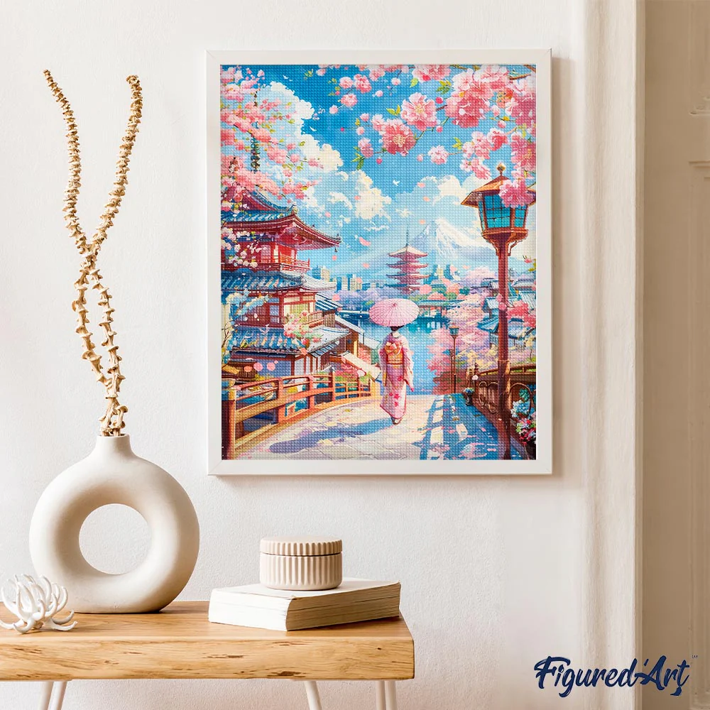 Diamond Painting - Sakura Street in Kyoto - Image 2