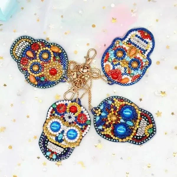 Diamond Painting Skull Pendant 4 Piece Set - Image 2