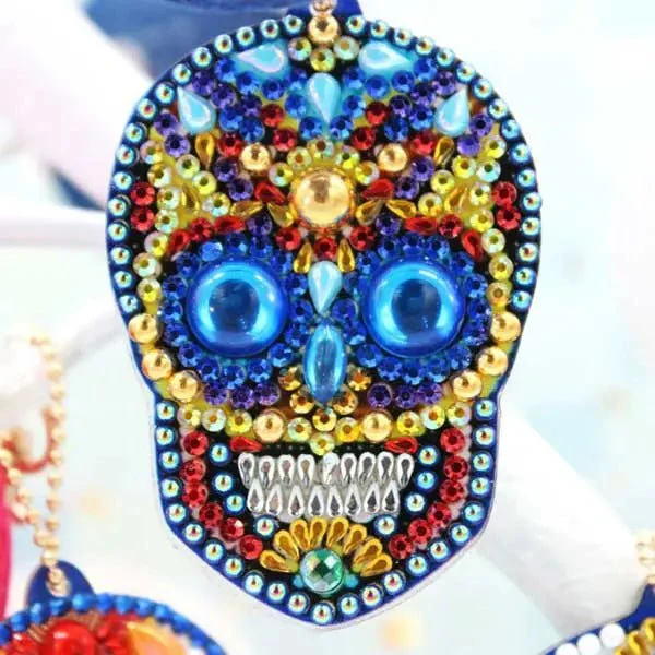 Diamond Painting Skull Pendant 4 Piece Set - Image 4