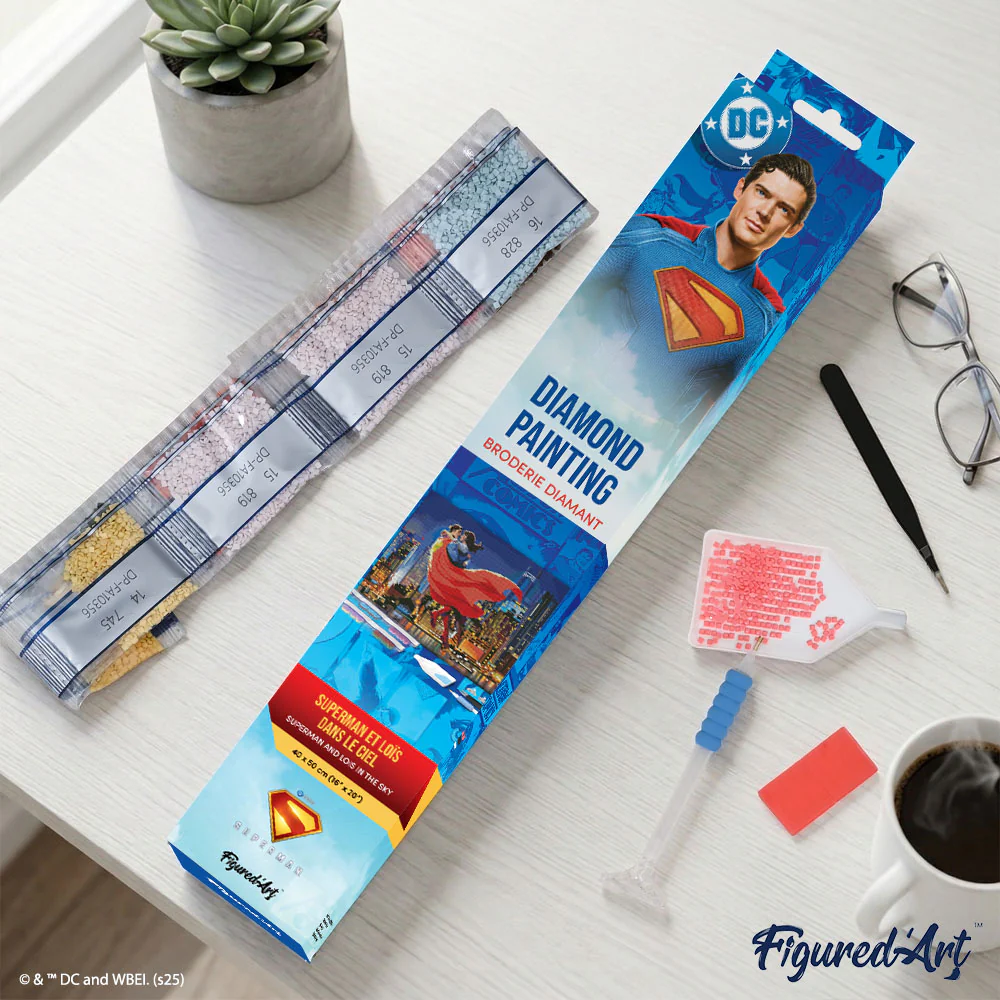 Diamond Painting - Superman and Lois in the Sky - Image 4