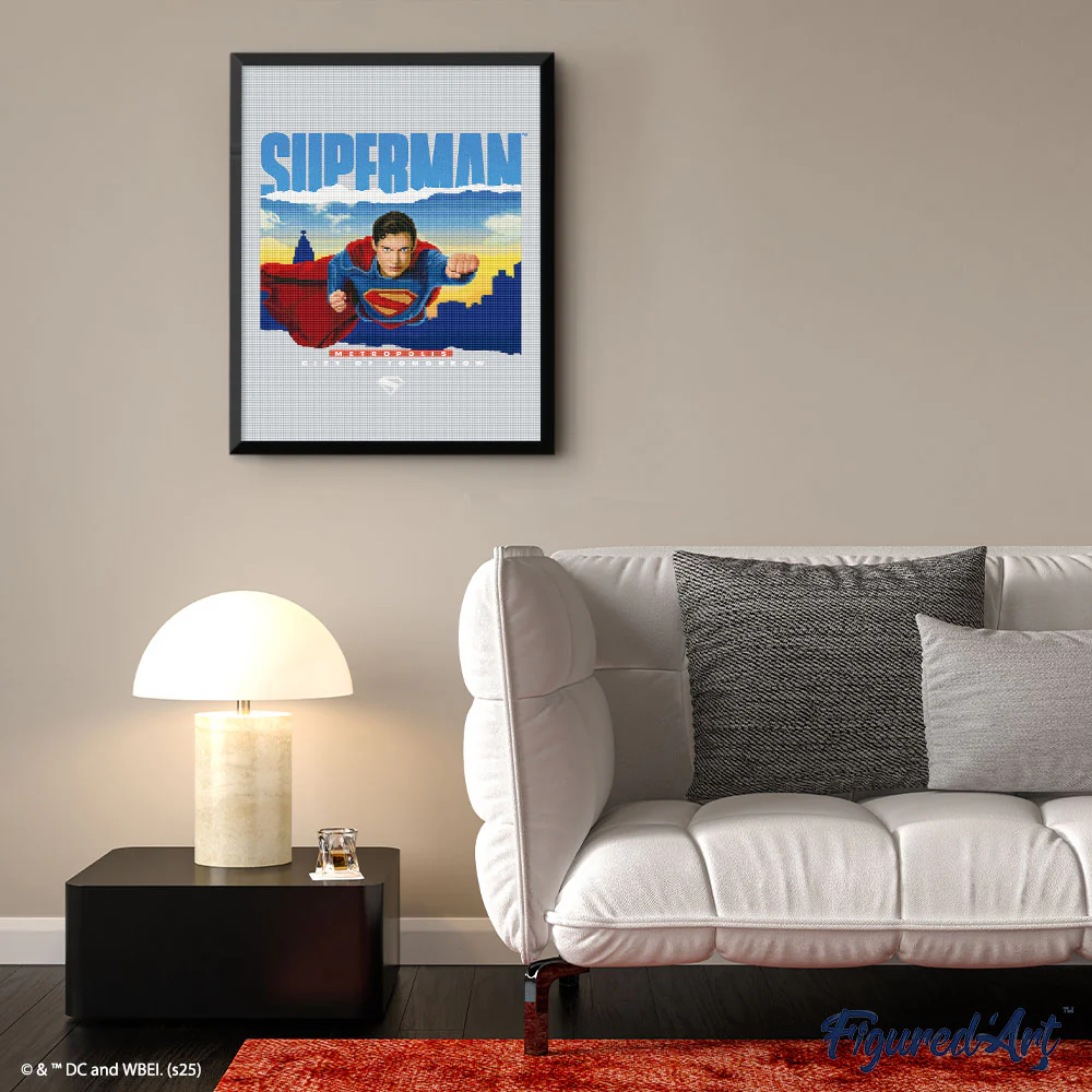 Diamond Painting - Superman with Skyline - Image 3