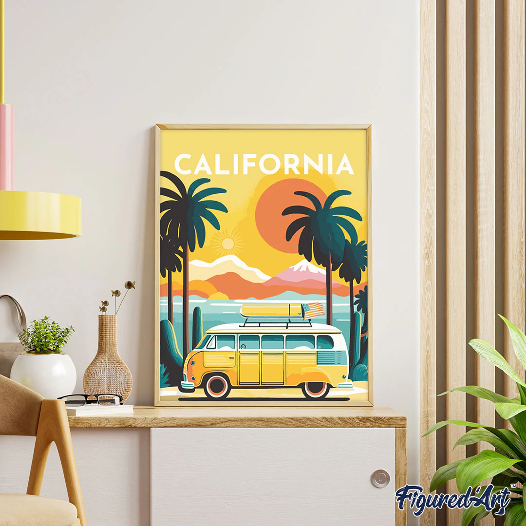 Diamond Painting - Travel Poster California - Image 2
