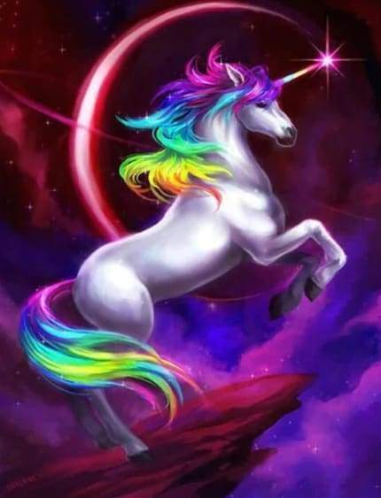 Diamond Painting - Unicorn and Eclipse