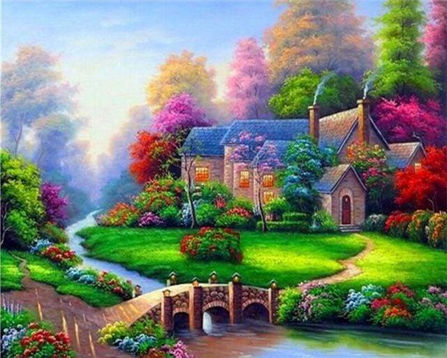 Diamond Painting - Villa with Nice Garden