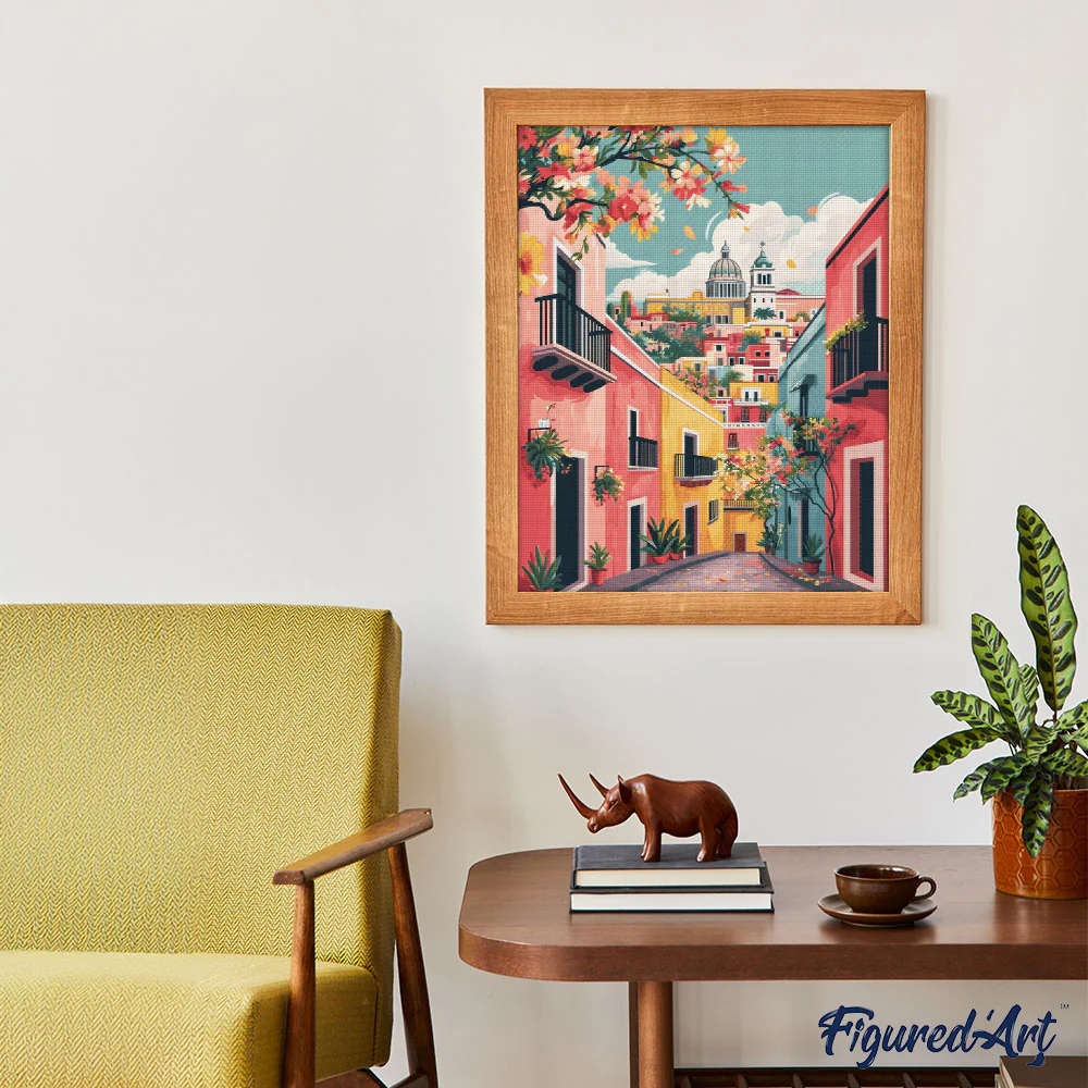Diamond Painting - Vivid Mediterranean Alley - Image 2