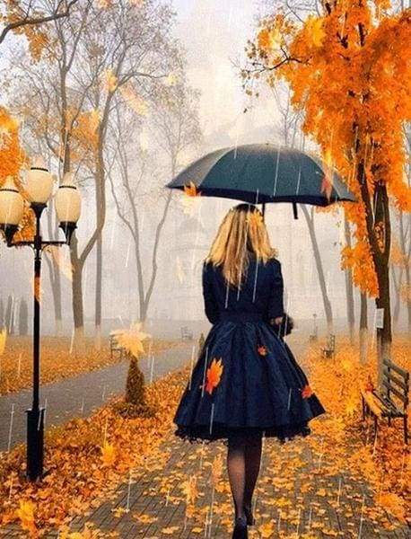 Diamond Painting - Woman in the Rain 40x50cm canvas already framed