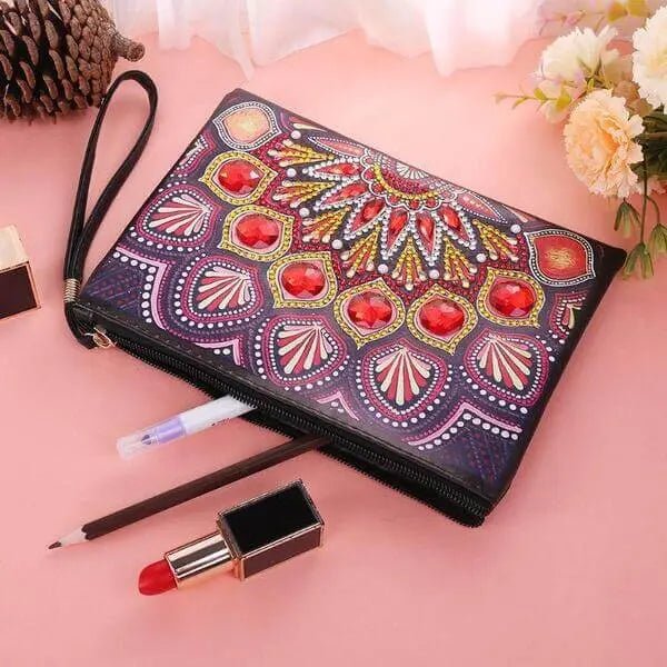 Diamond Painting wrist bag red peacock - Image 4
