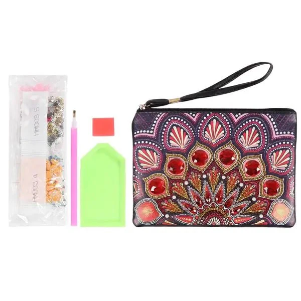 Diamond Painting wrist bag red peacock - Image 8