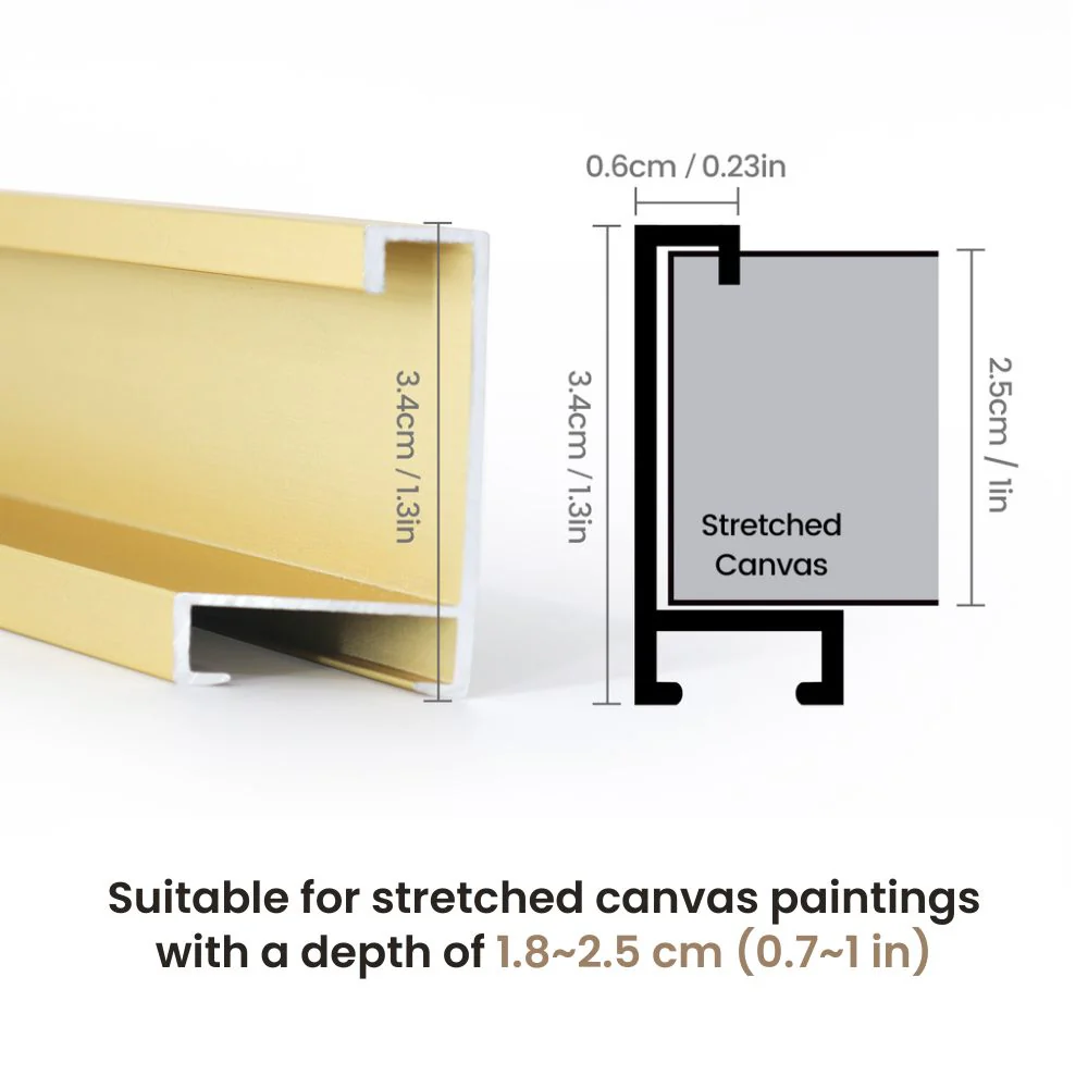 DIY Aluminum Frame - 50×65 cm inner frame Black - Image 6