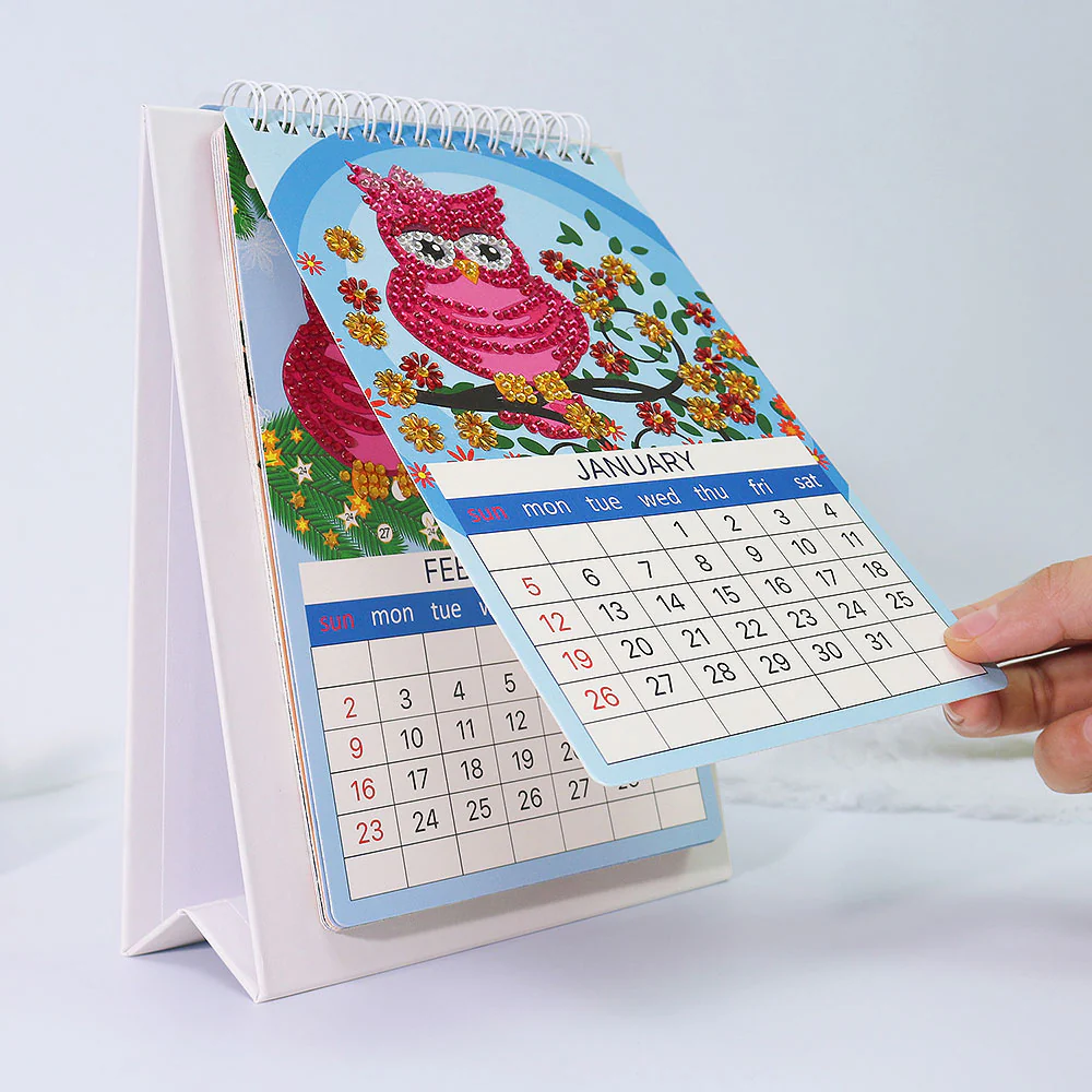DIY Art Diamond Painting Desk Calendar 2025 - Image 4