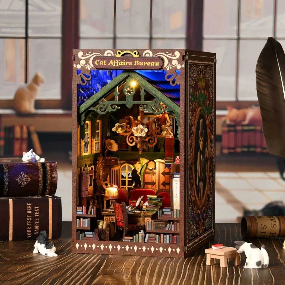 DIY Book Nook Kit - Cat Affairs Bureau