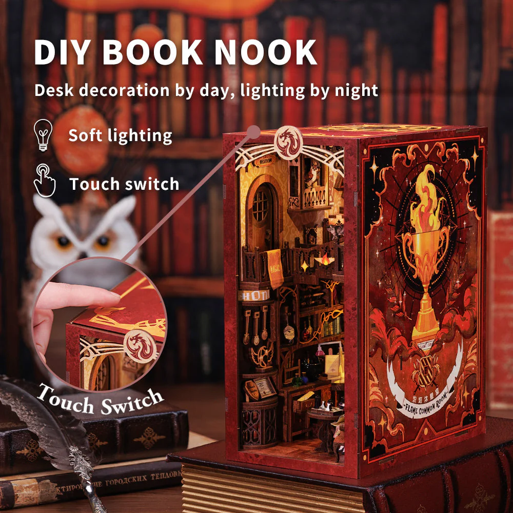 DIY Book Nook Kit - Flame Common Room - Image 6