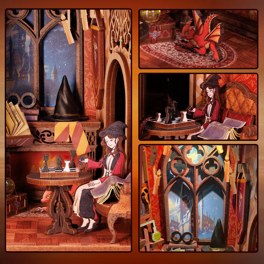 DIY Book Nook Kit - Flame Common Room - Image 9