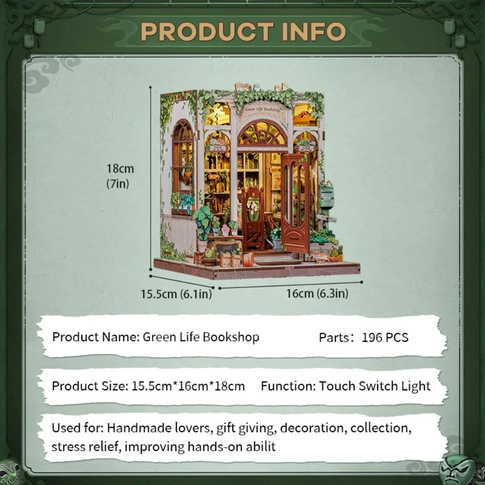 DIY Book Nook Kit - Green Life Bookshop - Image 12